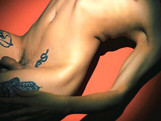 Refreshing Summer Day. Femboy Semi Naked in the Middle of the Lake, Alone and Hot