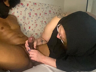 Algerian Married Stepmother Loves to Play with Big Black Cock in Living Room When Husband Is at Work