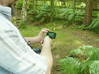 Redhead Fox Girl Lily Kink is filmed on motion camera'_s in the woods flashing then fucking herself with dildos