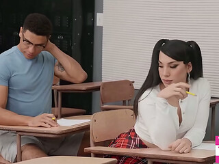Horny College Students Kasey Kei Hard Anal Pounding in Class By Classmate