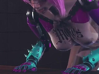 Cyborg Chick Tests Her New Upgrades - Cyberpunk Hentai