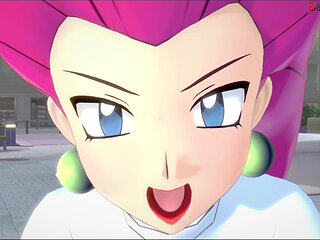 Jessie Rocket Blowjob on the Park - Poketmonster