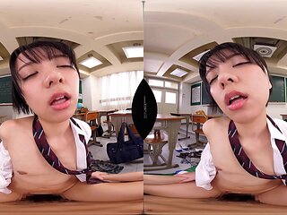 Japanese Student in VR POV for Intense Passionate Play
