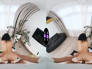 Mini Mitzis brunette doggystyle action in hd pov