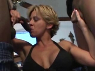 Married Blonde Gets Stretched by Massive Black Cock