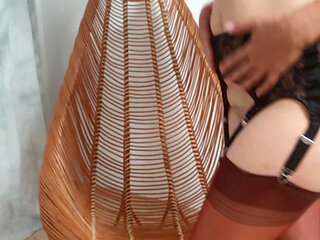 Big dildo and nylons experience