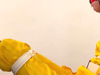 April O'neil Barefoot and Tickled