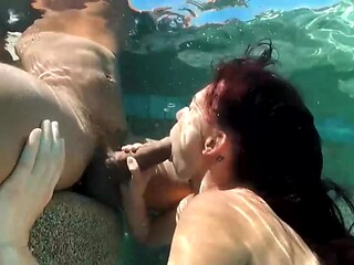 Adina Jewel underwater blowjob