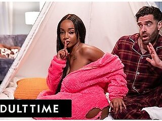 Lily Starfire Seduces Stepdaddy For Sneaky Fuck In Same Room As Oblivious Stepmom!