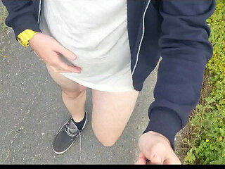 I walk down the street completely naked