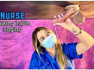 Hot Blonde Nurse Drains Big Cock And Balls In