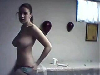Canadian Webcam Girl Shows Off Her Big Bouncing Boobs