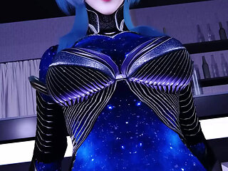 3D Big Boobs Slut Cosplay Model Show Her New Perfect Tattoo