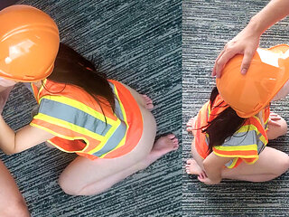 Asian Construction Worker Sucking Her Boss On Her Boyfriends Birthday - 18yo Asian Lips