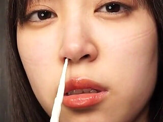 Sara Kagami with Her Nose Opened - Nose Hook, Suction Device and Swabs