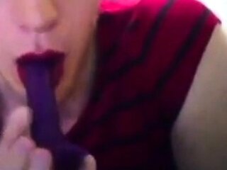 Twink Crossdresser Cums Hard