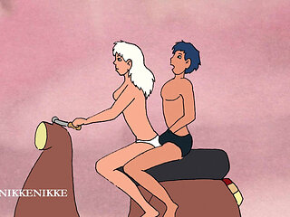 Young Arab Student and a Beautiful Blonde: Hot Fuck on the Scooter.