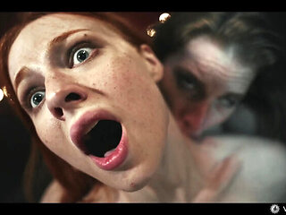 Lesbian Vampire Fight: Redhead Octavia Red Surrenders Her Pussy to Sonya Rivers in 4K