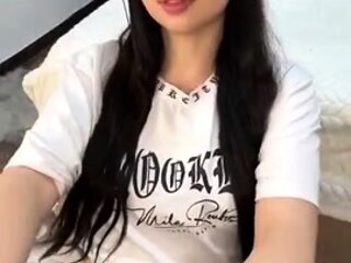 Cute curly brunette solo webcam masturbation
