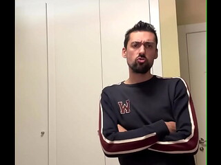 dom top showing big cock and jerking off