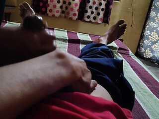 Indian Desi Village Bhabhi Sucking Dick of Her Lover and Cumshot