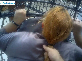 Hot Redhead MILF Fucks Outdoors - POV Doggy Style & Blowjob