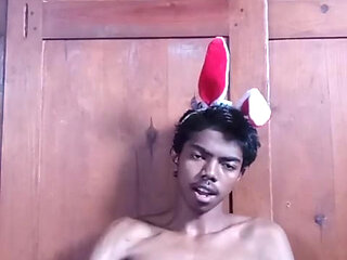 Easter chocolate teen wanking and jerk off