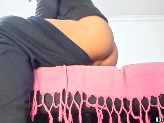 Horny Fit Stud Strips Pants, Grinds Big Cock on Couch Pillow & Huge cumshot Moaning Loud