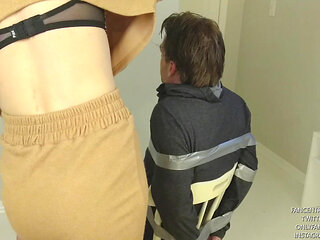 Duct Tape BJ While You Jerk off