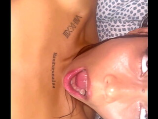 the tight anal hole of the Latin fairy gives pleasure to both of us