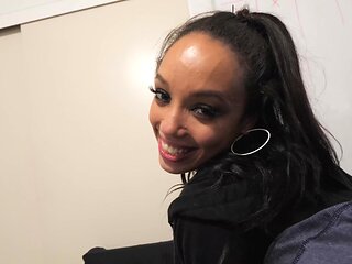 Alexis Tae gives a blowjob in a hot point of view video