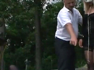 Dominating fingering with masked girl