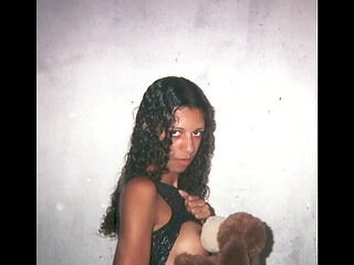 Jade with her teddy bear the year is 2005