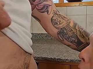 Punishment for My Servant Stepmom for Coming, Made up and Without Thong, to Clean My House.