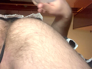 Part 2. Cute femboy guy fucks himself with a dildo 21 cm and cums from it