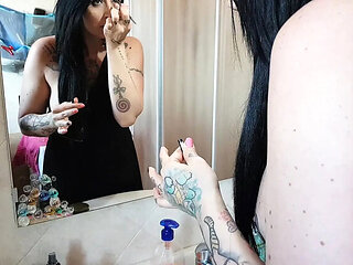 Lady Muffin Puts On Makeup And Gets Fucked Doggy Style By Tommy