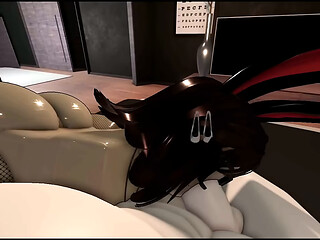 Cute roblox bunny girl pleases her master