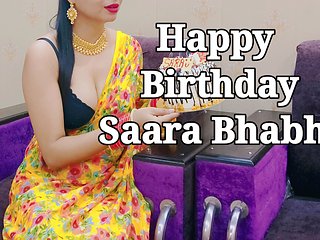 Indian Beautiful Saara Bhabhi Celebrate Her Birthday with Devar Ji Saara Bhabhi Give Return Gift Devar Ji Sexy Creampie Pussy