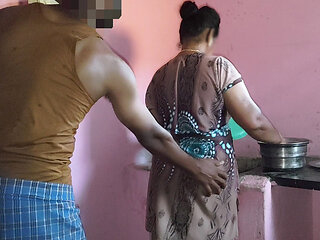 Stepaunty was working in the kitchen when I had sex with her