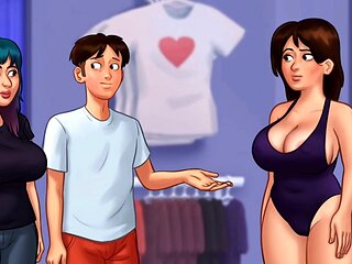 Summertime saga, naked shopping, perfect body