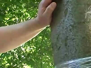 Humiliates wrapped in foil in the forest