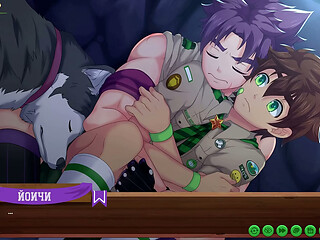 Scene 5 - Yoichi fucked Keitaro hard in the cave and came with cum (russian voice)
