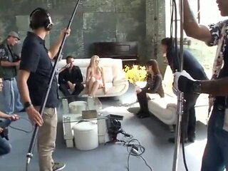 Interracial wmaf threesome sex: Blowjob, Babe  Blonde Porn