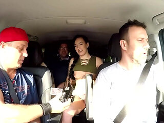 Lilly Fox Double Penetration Car Fuck Threesome