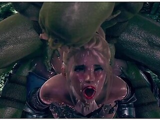 Female Knight Lose To Monster Ork - Episode.26 With Car Toon