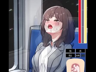 [Gameplay] Using the magic masturbator on Office Lady in train Hentai Game