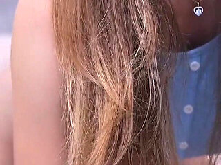 A Beauty in Stockings Spread Her Legs