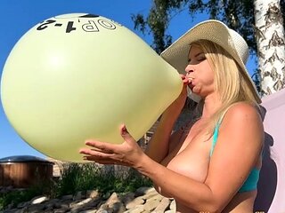 KaterinaHartlova Huge Balloon And Huge Boobs And Huge Boom