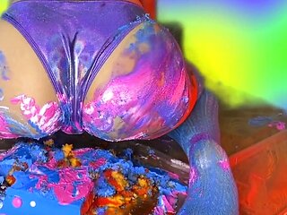 Big ass sexy latina in lingerie fingers pussy pov style