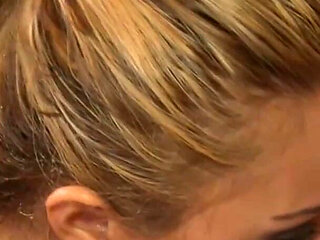 Blonde babe gives her client happy ending massage